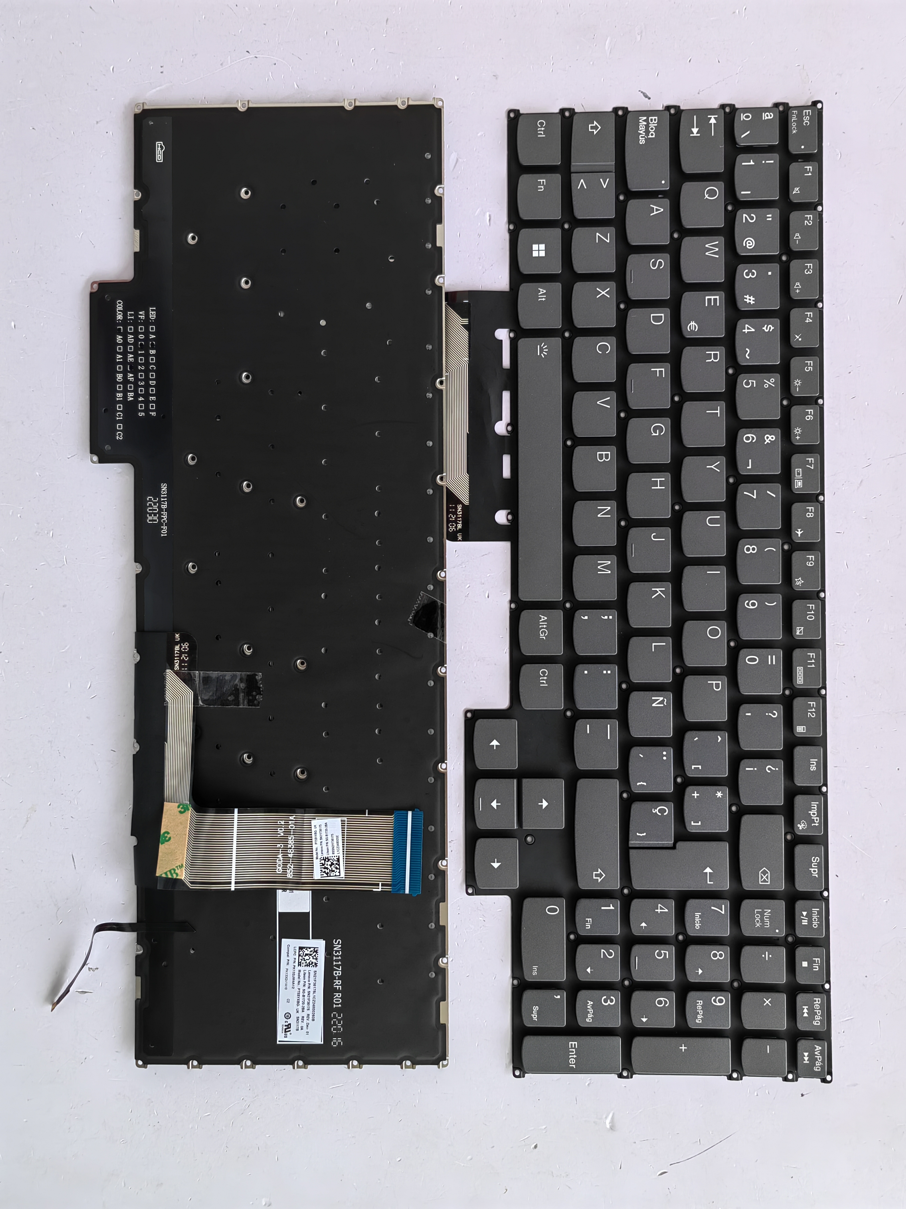 Picture of New Replacement Laptop Keyboard For LENOVO Y9000X 2022/15ARH7/R9000X 2022 Grey Backlit Sp Layout